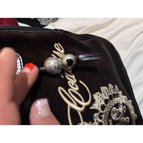 Vintage y2k pink velour juicy couture backpack main image 4